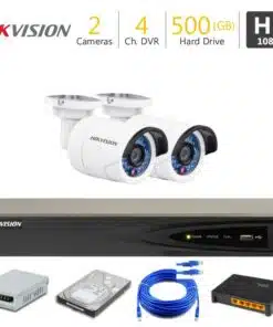 5mp 4K Security Camera System with 2 Camera Package HikVison