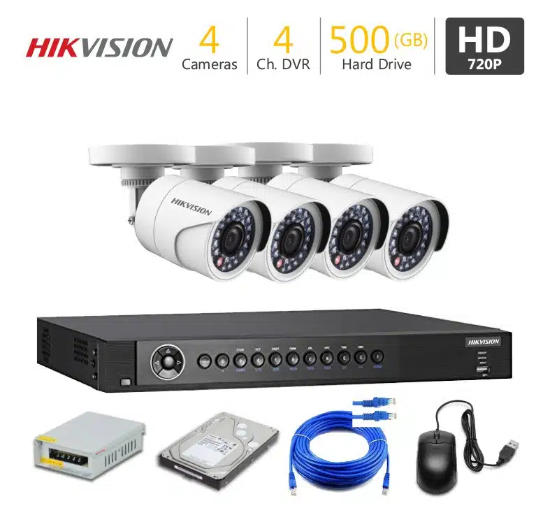 5mp 4K Security Camera System with 4 Camera Package HikVison