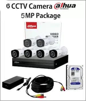 5mp 4K Security Camera System with 6 Camera Package Dahua