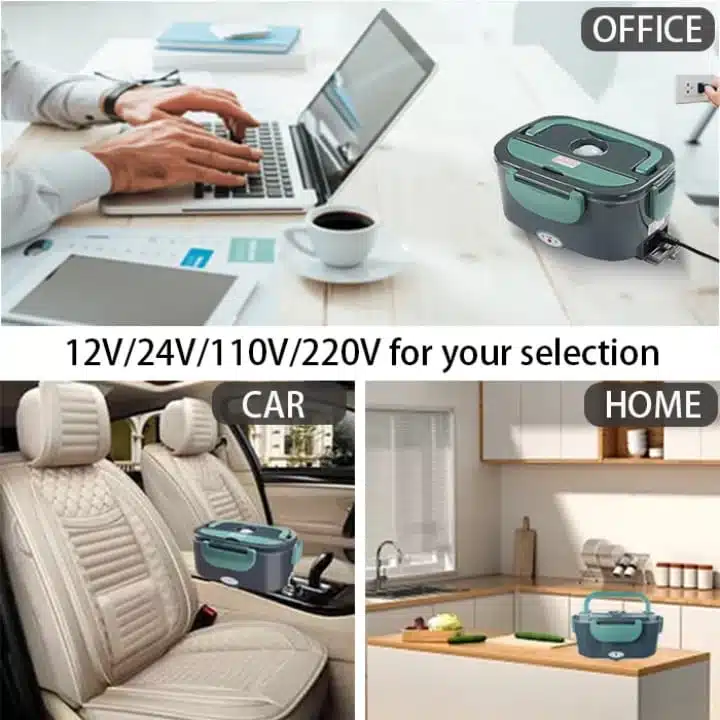 Multifunctional Stainless Steel Electric Lunch Box Food Heater Car and Home Use Electric Lunch Box with HandbagHeating LunchBox - Image 4