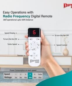 Alternative view of Khursheed Majesty Model Inverter Ceiling Fan 30 watt Ac Dc